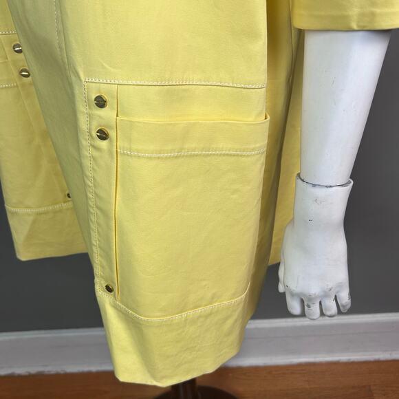 Cynthia Cynthia Steffe trench Jacket Medium Yellow 50s fisherman pastel pea coat - Picture 9 of 13